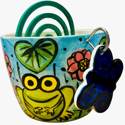 Frog with Butterfly Mosquito Coil holder