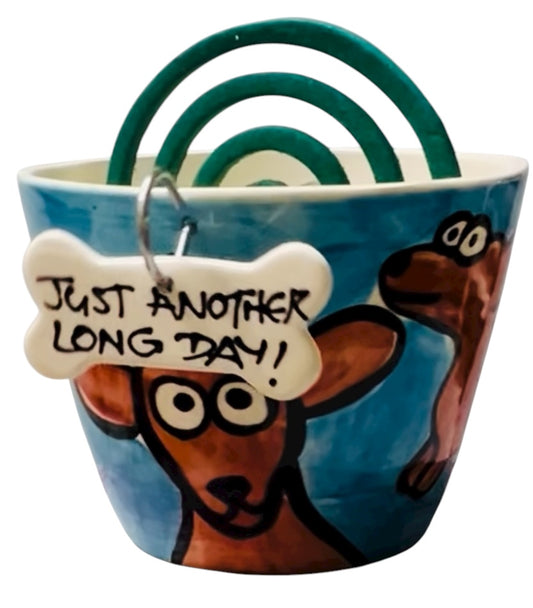 Dachshund Mosquito Coil holder (Round shape).