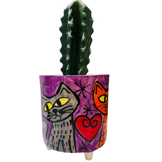Cat flowerpot