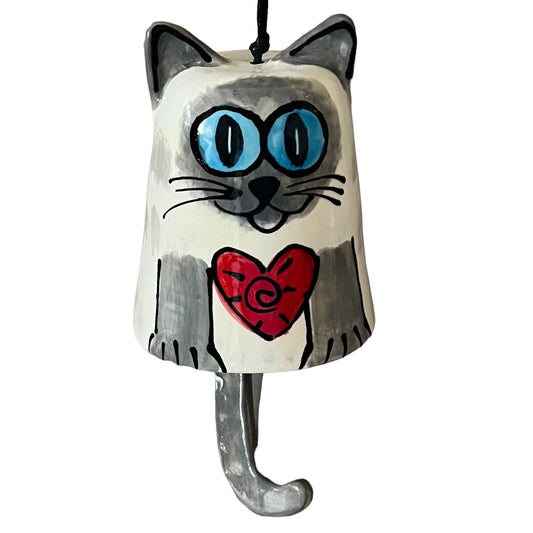 Cat Bell, Seal Point, Grey/White.