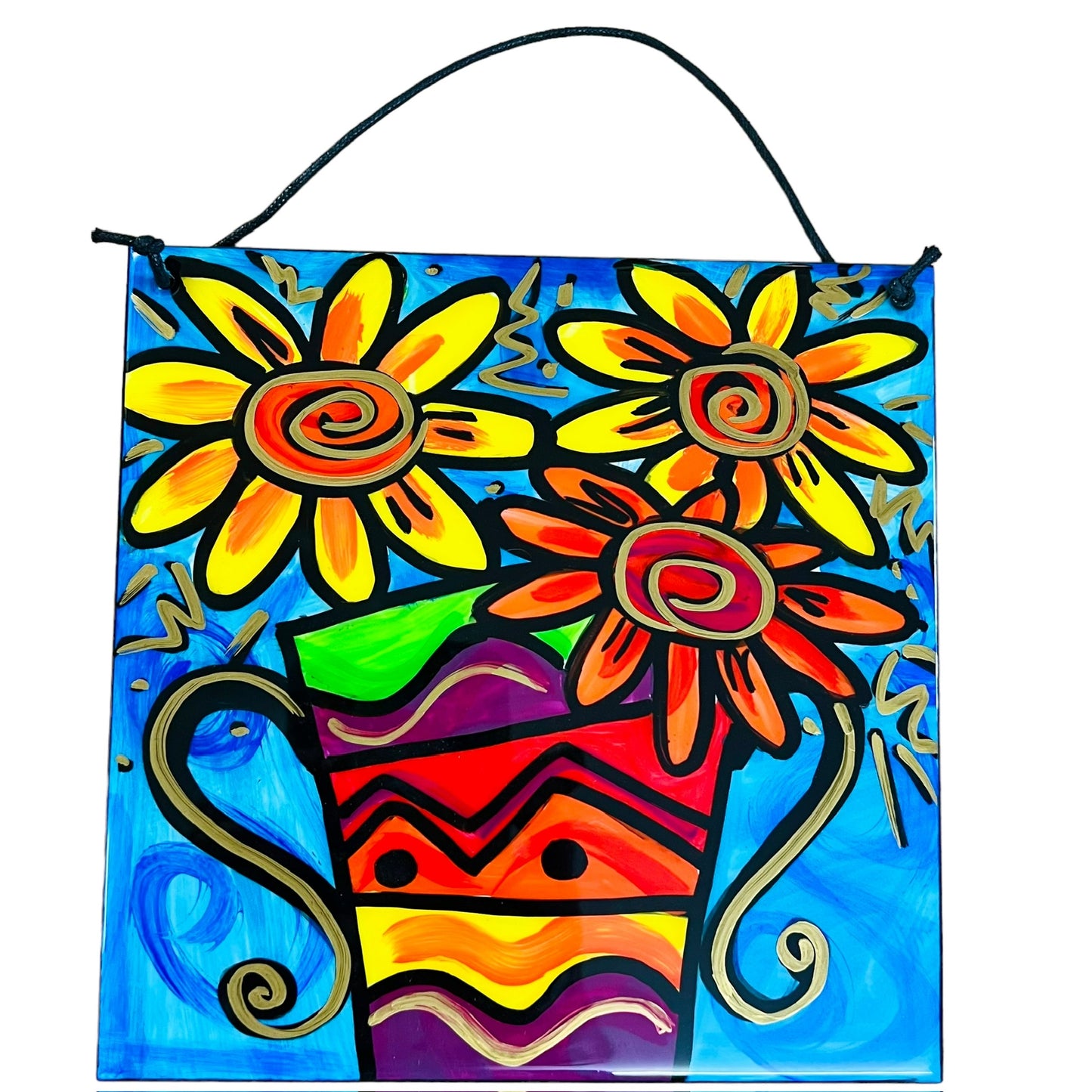 Vase hanging tile 20x20cm