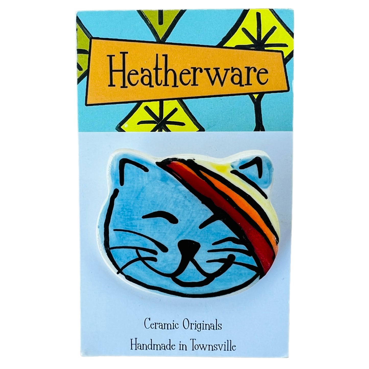 Cat face brooch
