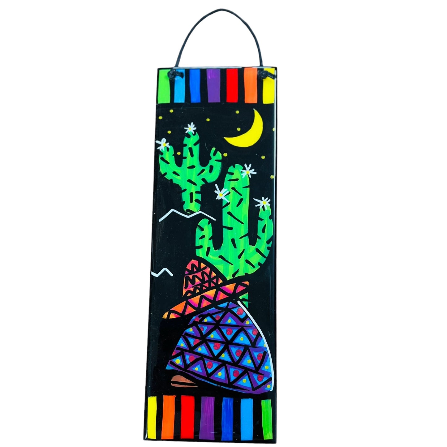 Cactus hanging tiles 10cm x 30cm. Made to Order.