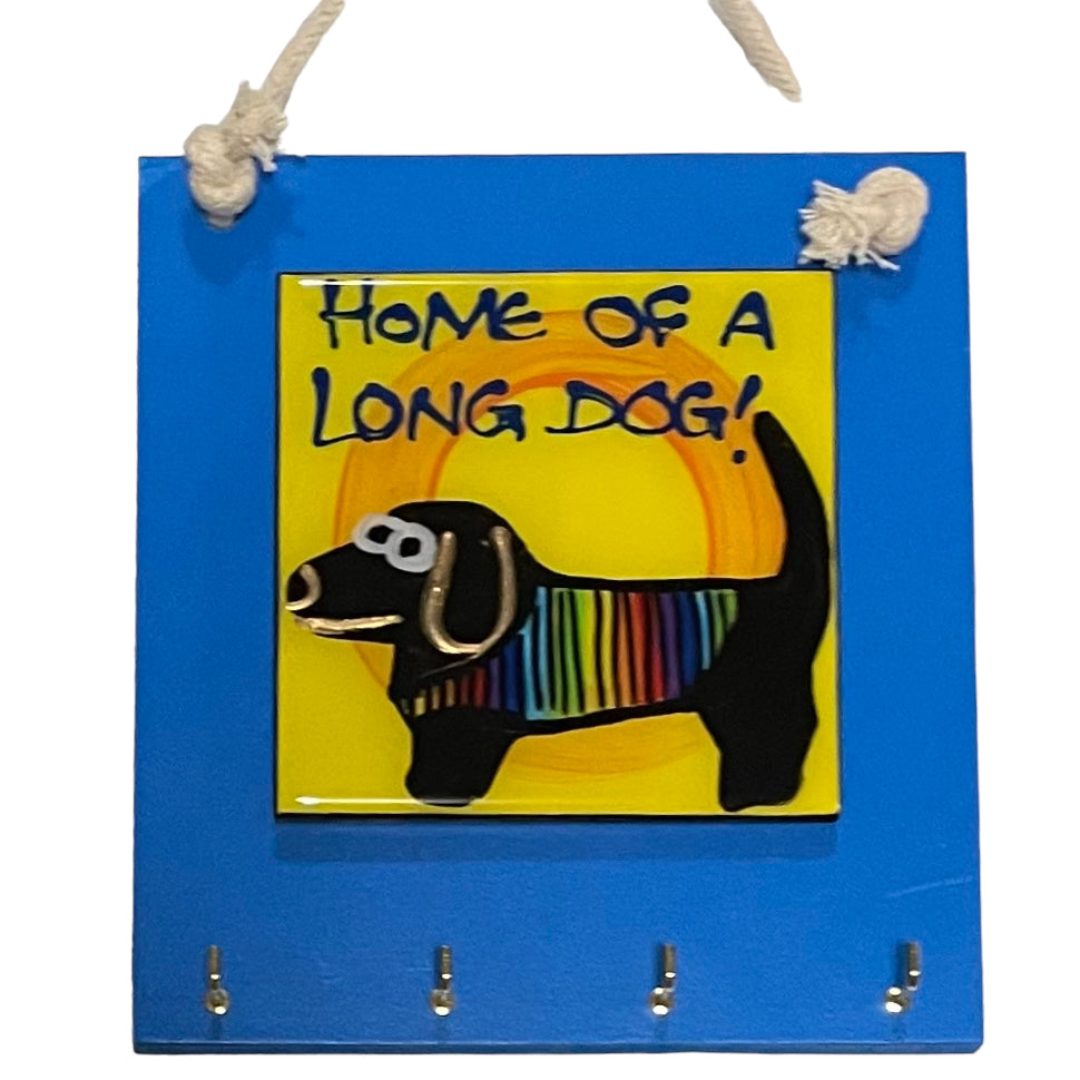 Dachshund Key Holder, Small. (Made to order).
