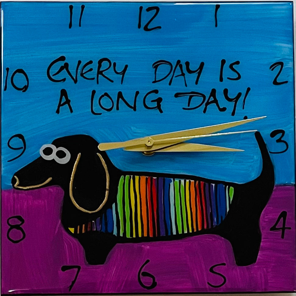 Dachshund clocks 20cm x 20cm