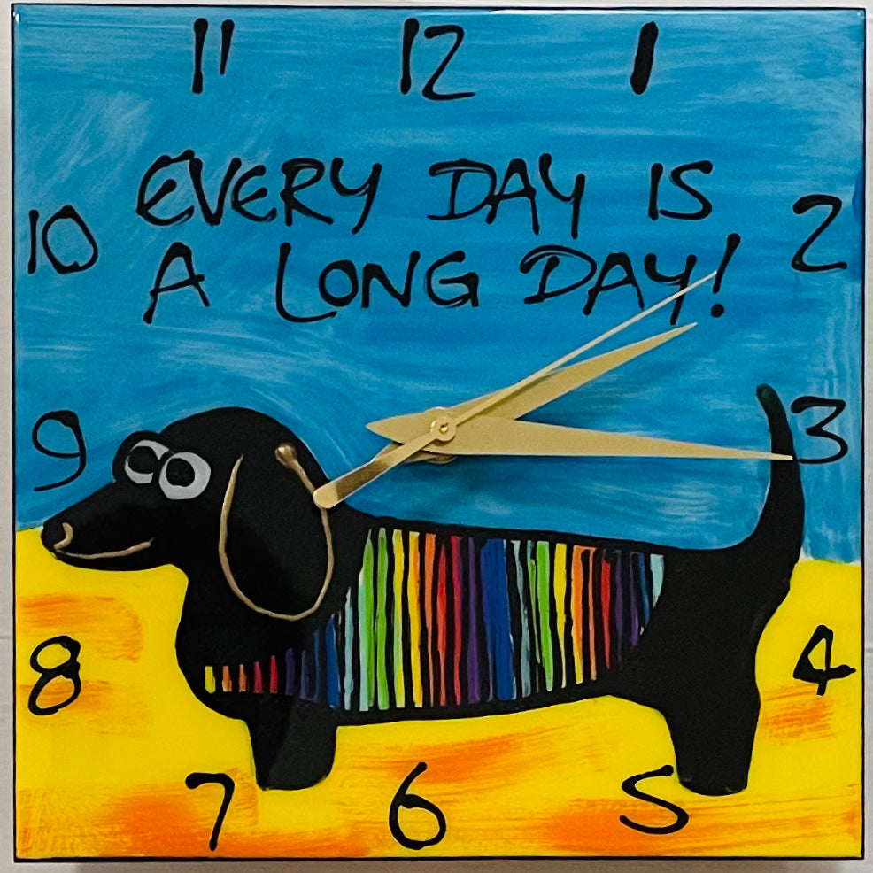 Dachshund clocks 20cm x 20cm