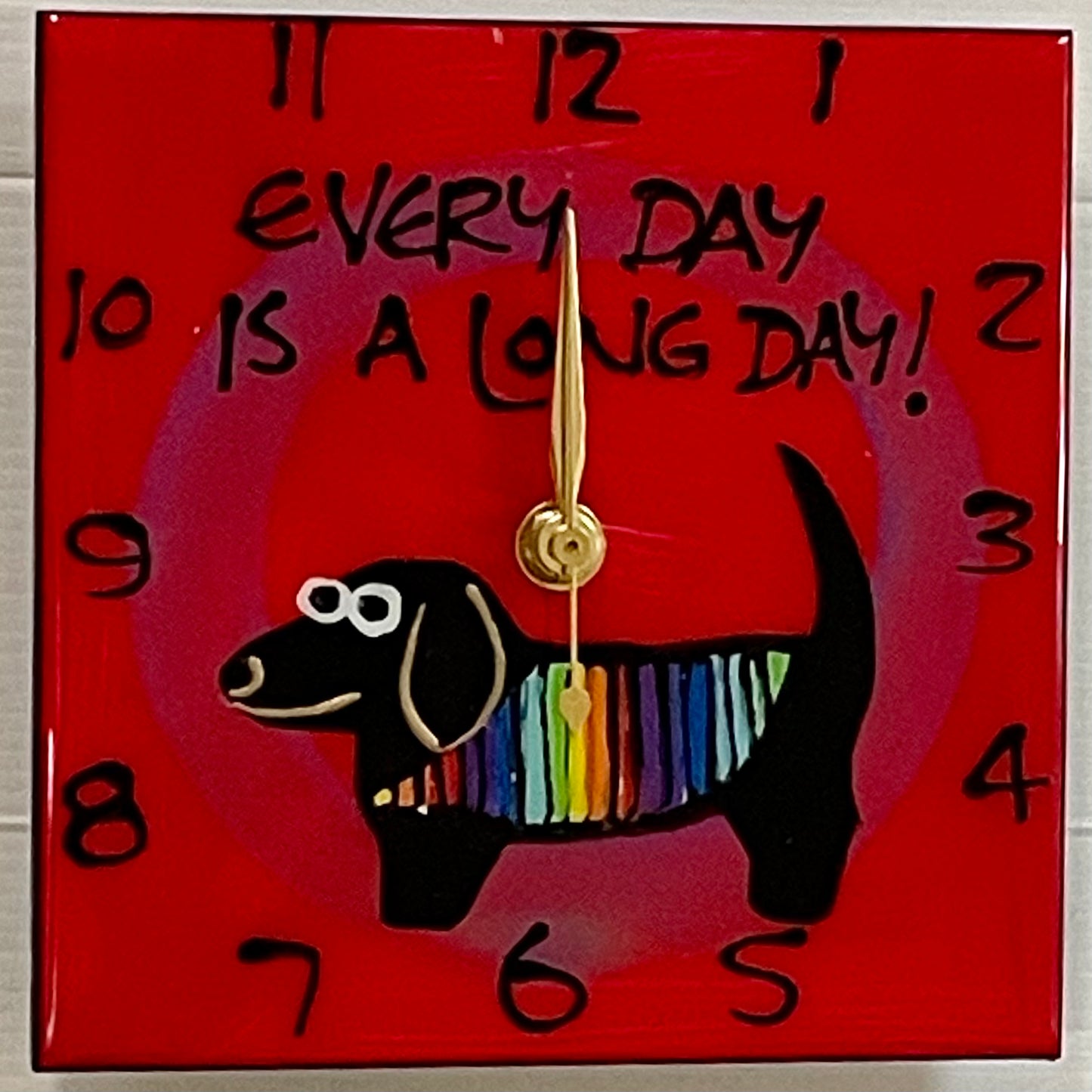 Dachshund clocks 15cm x 15cm