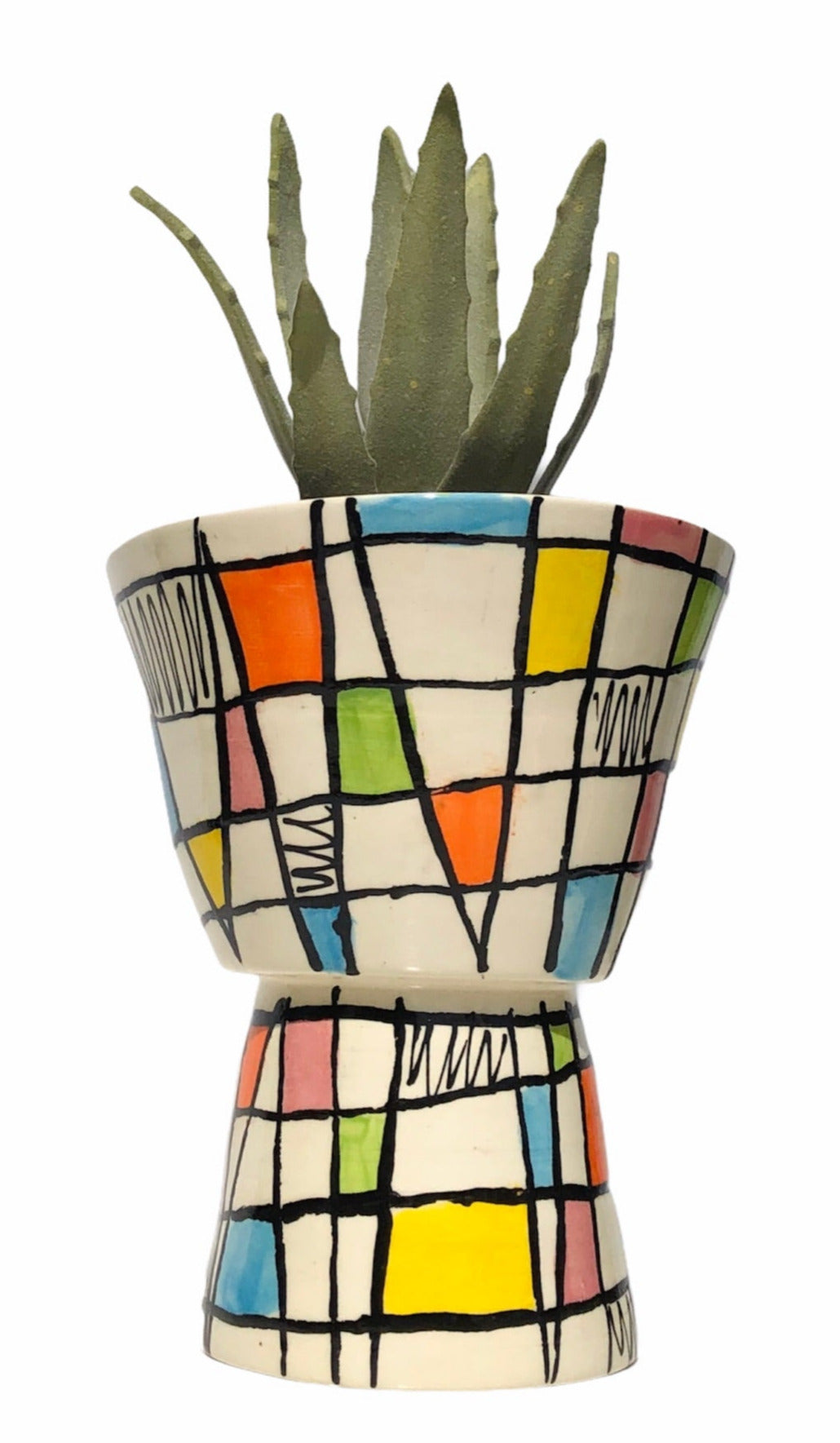 MCM pedestal flowerpot