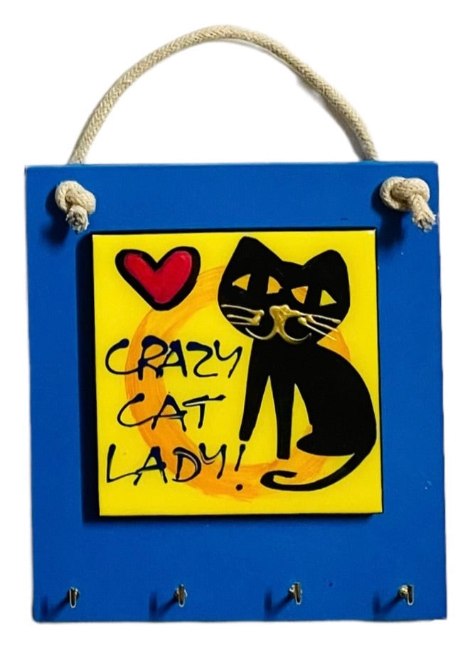 Cat tile key holder
