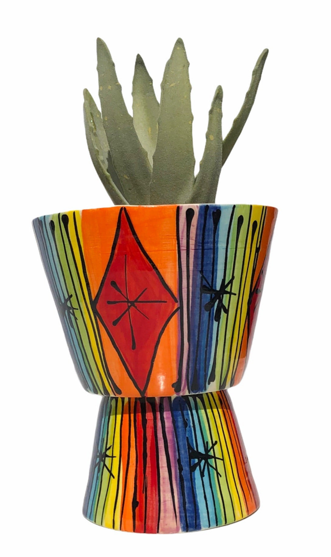 MCM pedestal flowerpot
