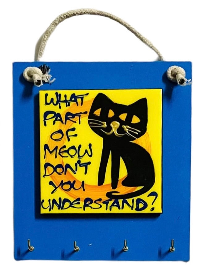 Cat tile key holder