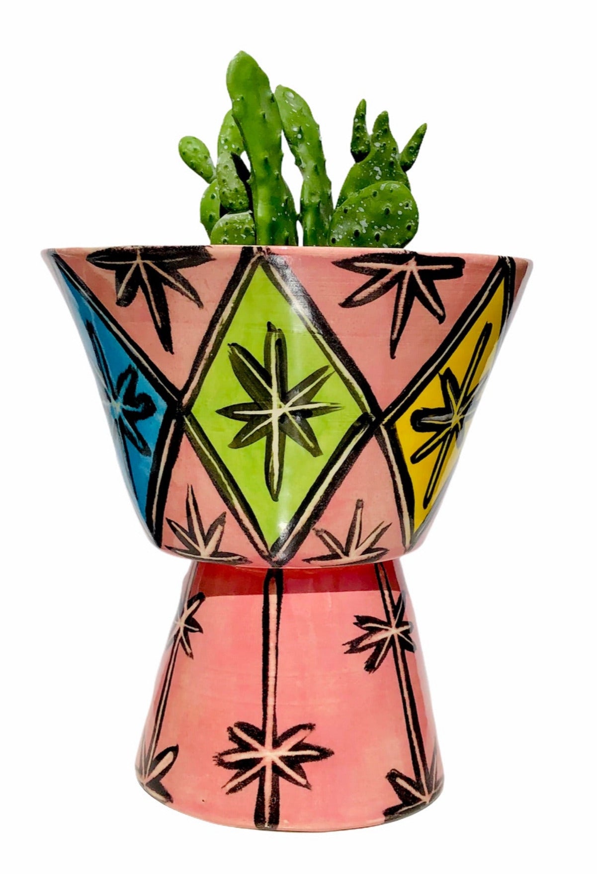 MCM pedestal flowerpot