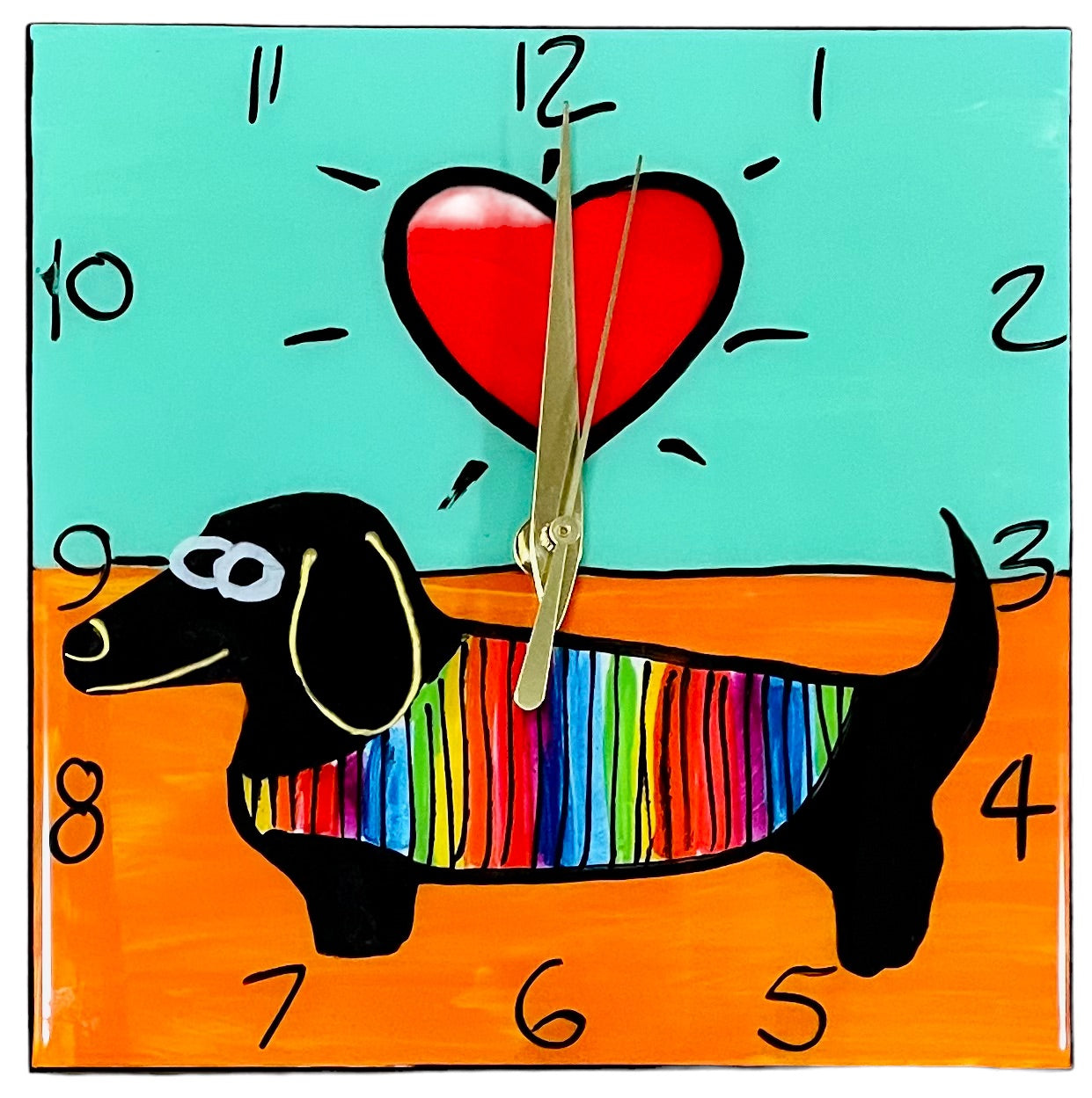 Dachshund clocks 20cm x 20cm
