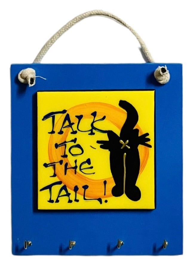 Cat tile key holder