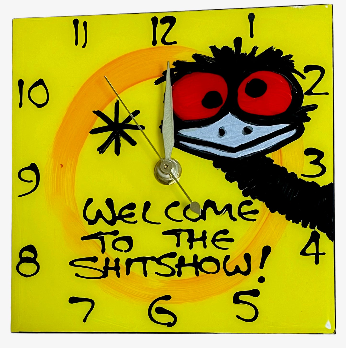 Emu clocks (made to order).