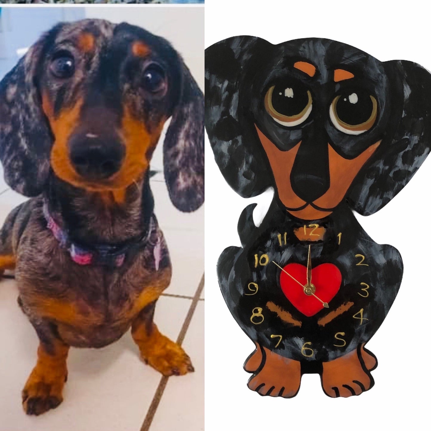Dachshund Clock Custom Order.