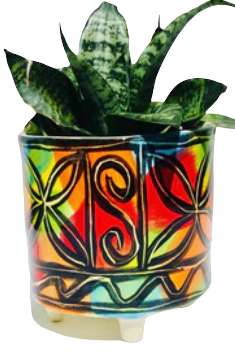 Tapa design flowerpot