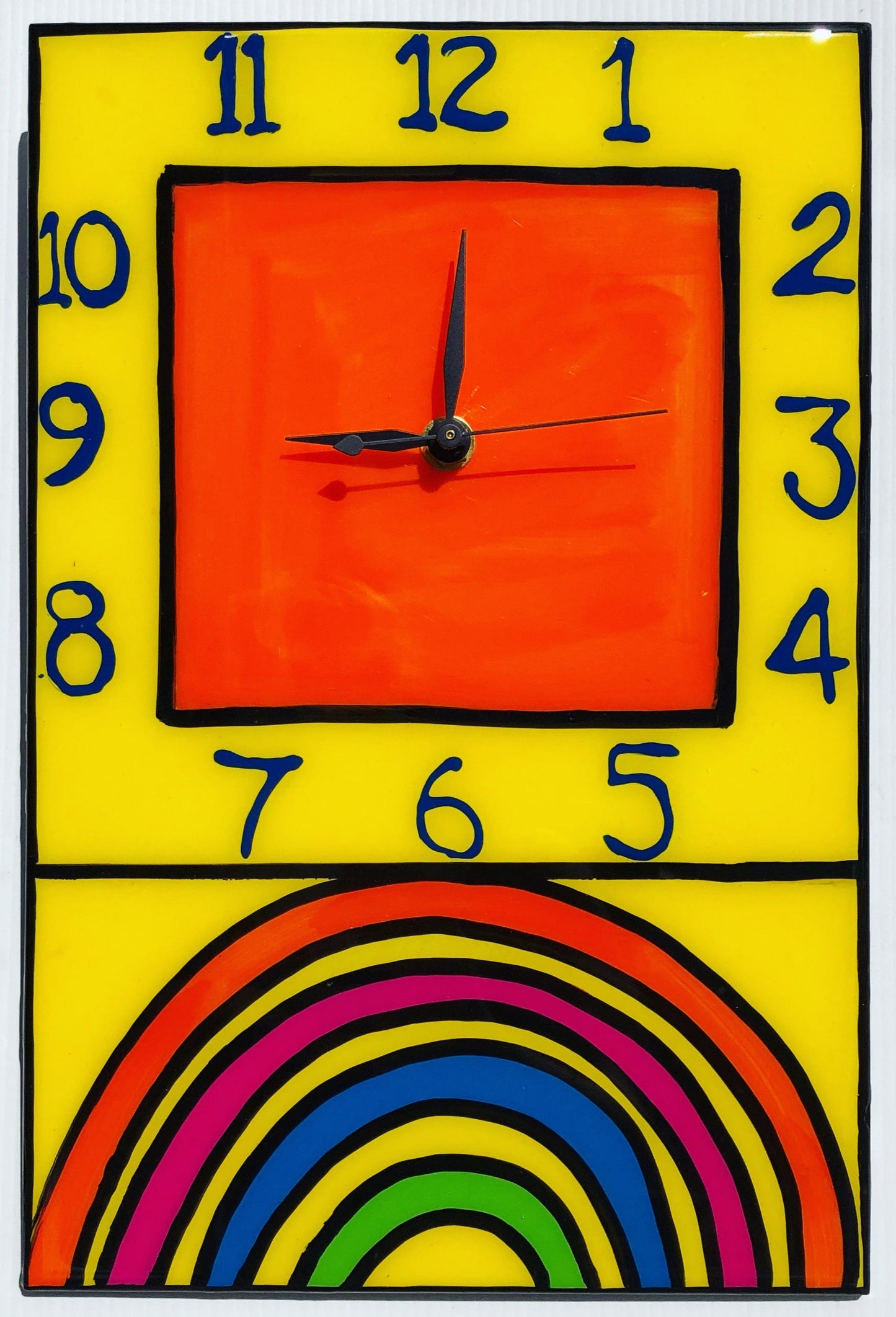 Rainbow wall clock 20x30cm