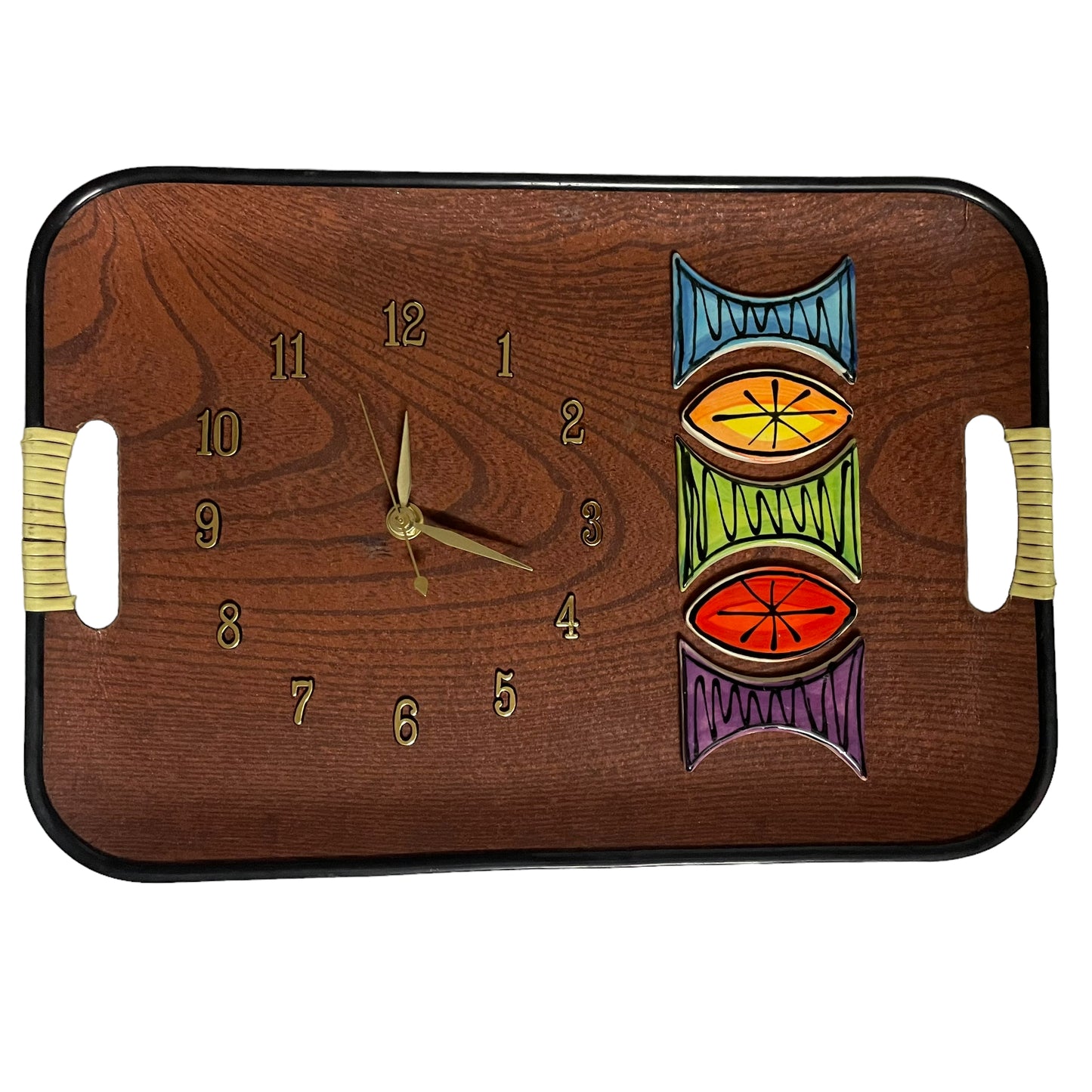 Retro Tray clock 35cm x 24cm