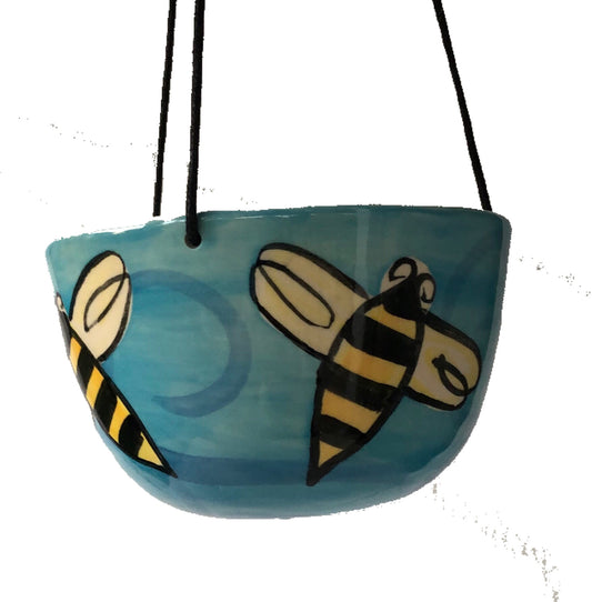 Bee hanging pot small