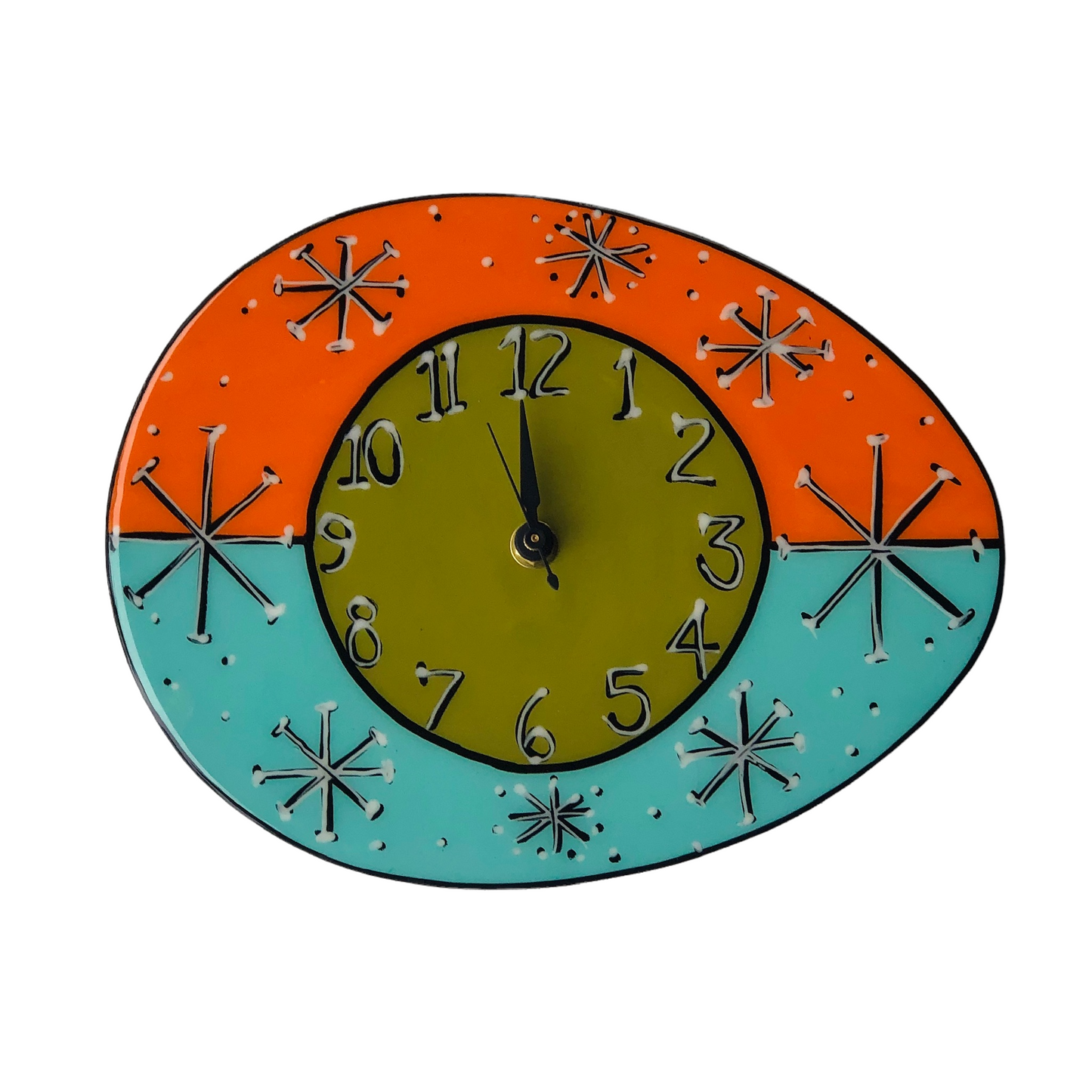 MCM oval wall clock various designs was