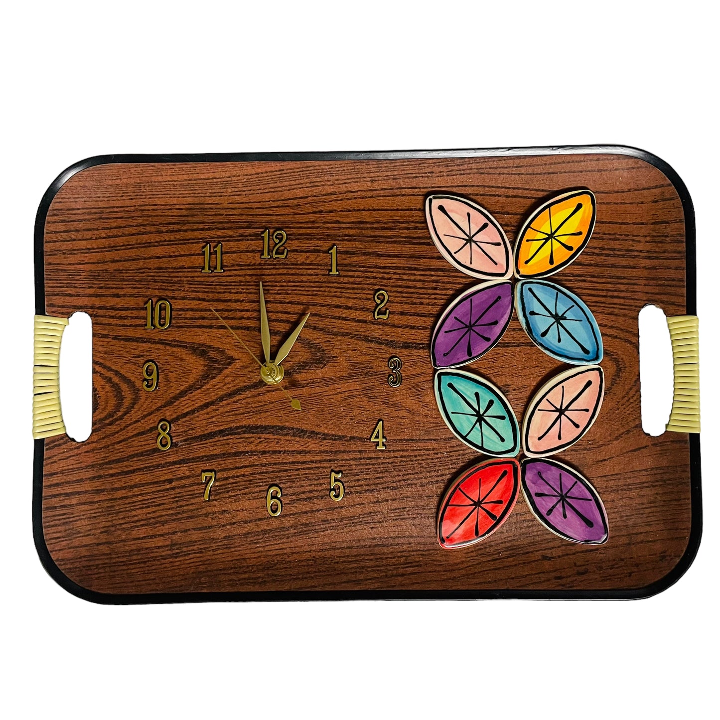 Retro Tray clock 35cm x 24cm