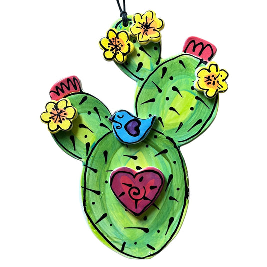 Cactus ceramic wall decor