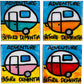 Caravan coasters (made to order).