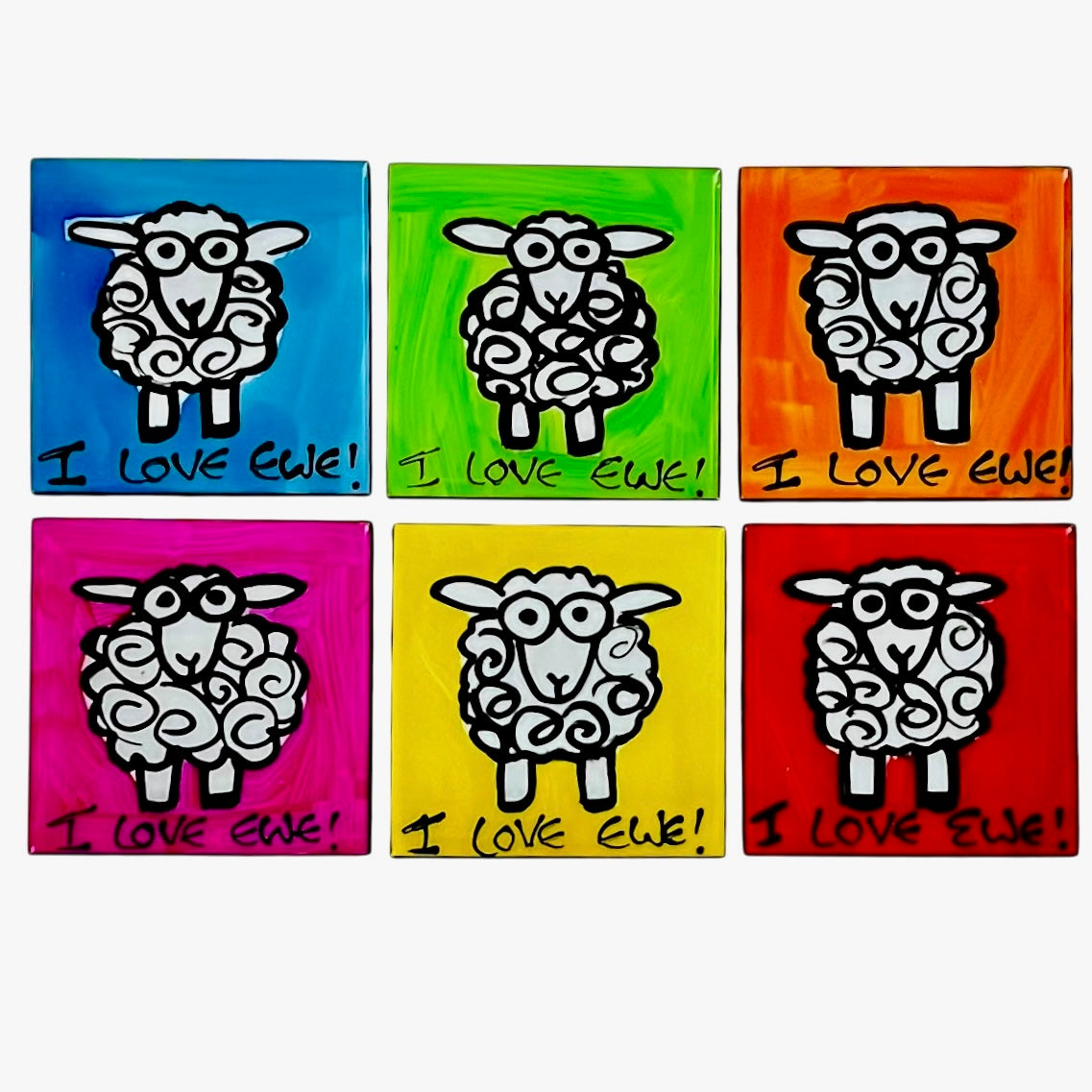 Sheep coasters (made to order).