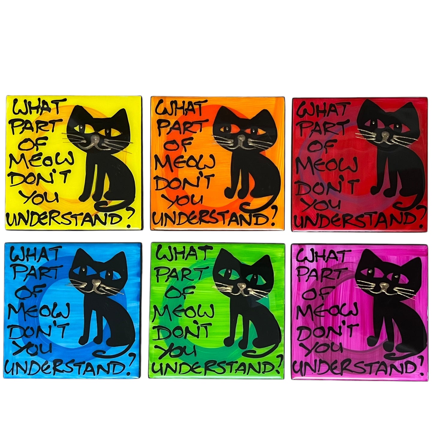 Cat coasters (made to order).