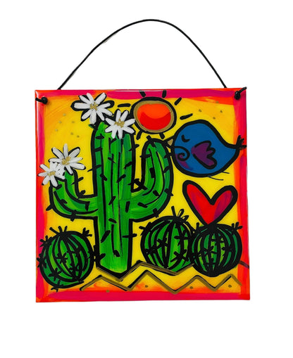 Cactus hanging tile 20x20cm