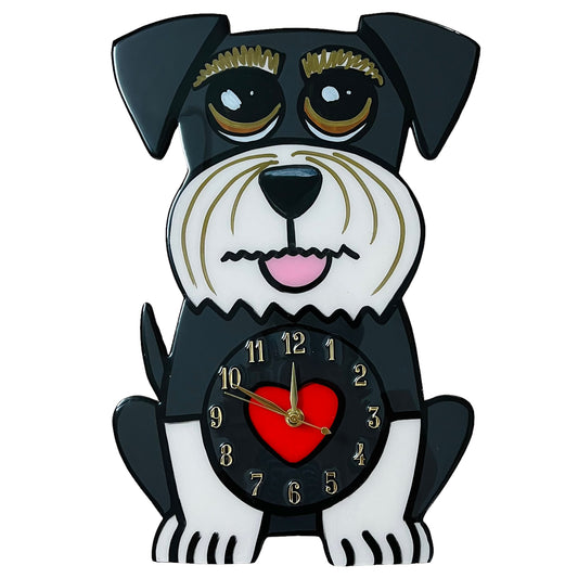 Schnauzer Wall Clock. (Made to order).