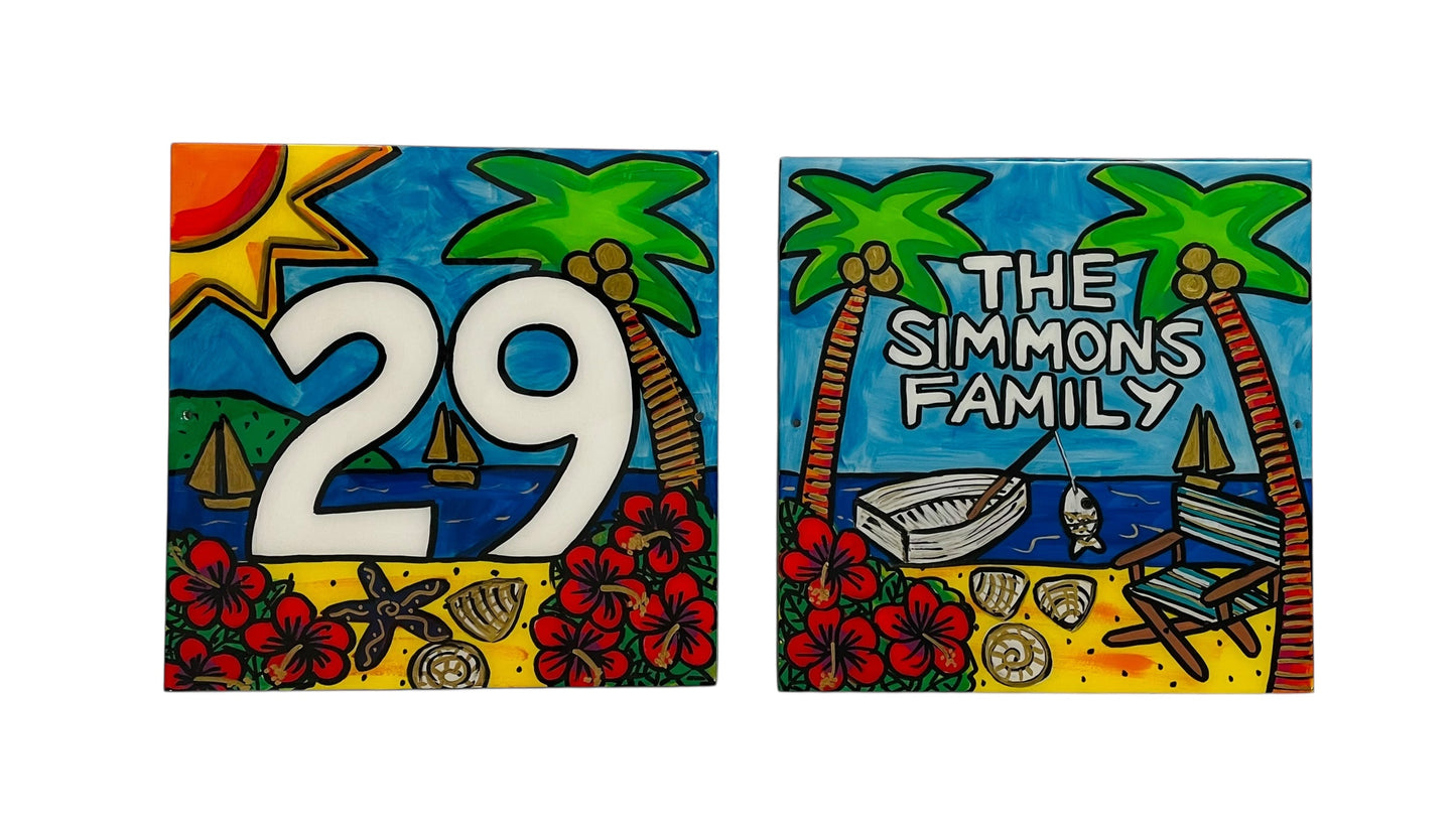 House number tile, Custom Order