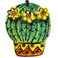Cactus ceramic wall decor
