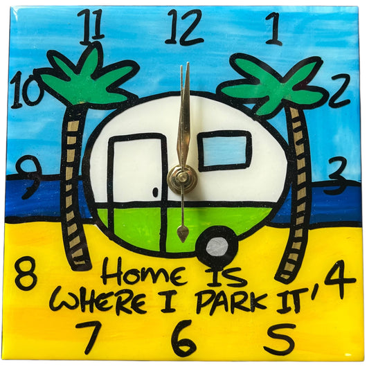 Caravan clock. (Made to order).