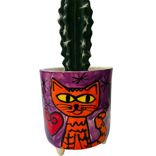 Cat flowerpot