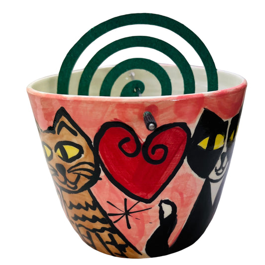 Cat Mosquito Coil holder (round shape).