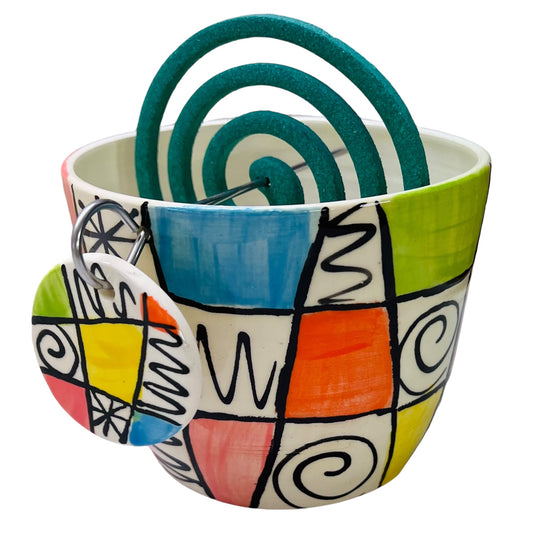 Retro Squares Mosquito Coil holder.