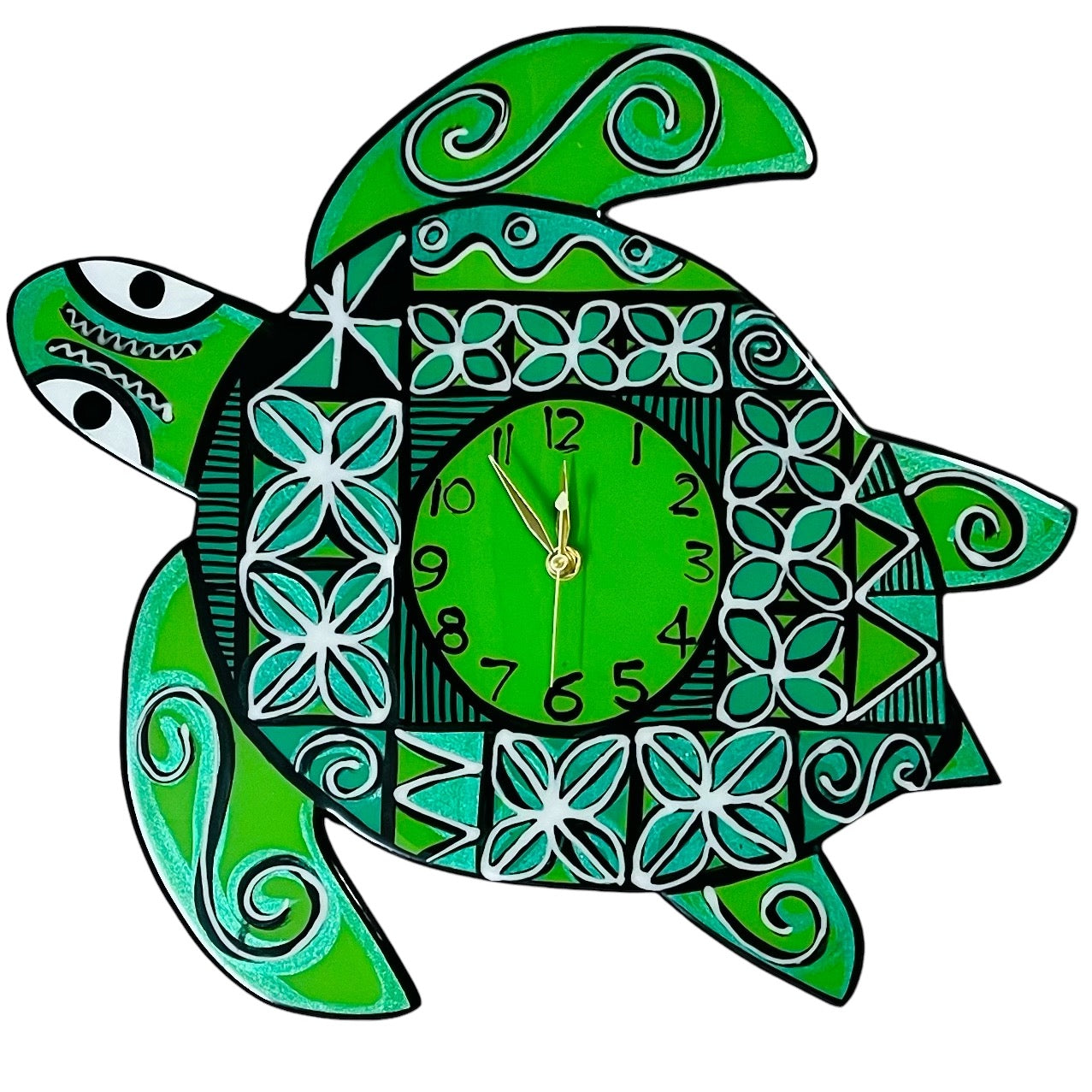 Turtle Clock Green