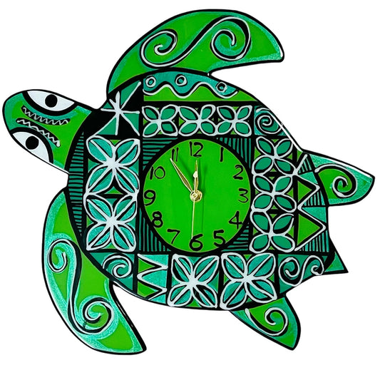 Turtle Clock Green Tapa design