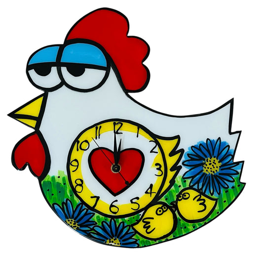 Chicken (sitting) Wall Clock.