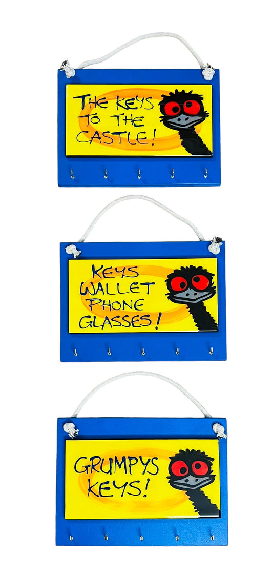 Emu tile key holder large (Made to order).