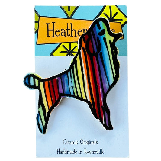 Poodle brooch