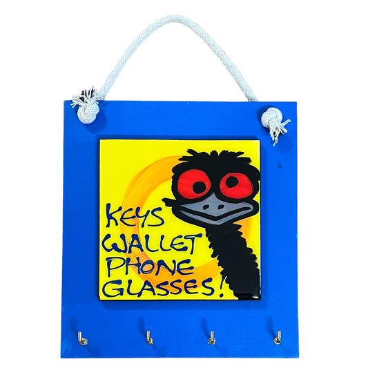 Emu tile key holder (Made to order).