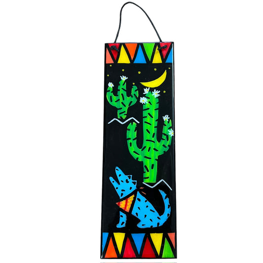 Cactus hanging tiles 10cm x 30cm. Made to Order.