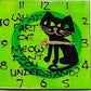 Cat clocks 15x15cm