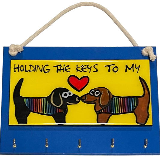 Dachshund Key Holder, large. (Made to order).