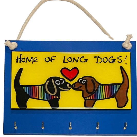 Dachshund Key Holder, large. (Made to order).