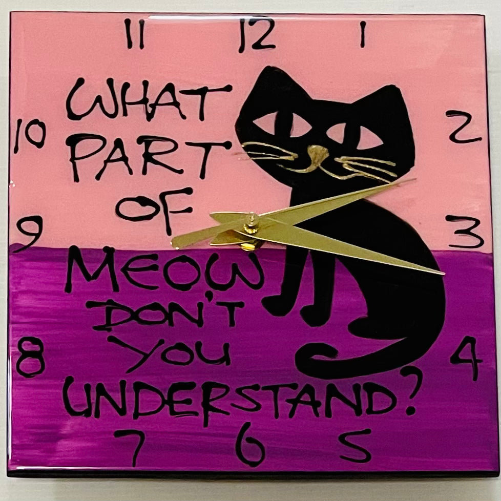 Cat clocks 20x20cm