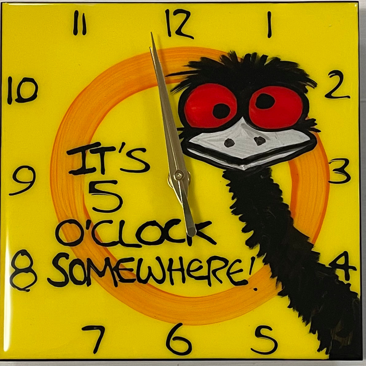 Emu clocks (made to order).
